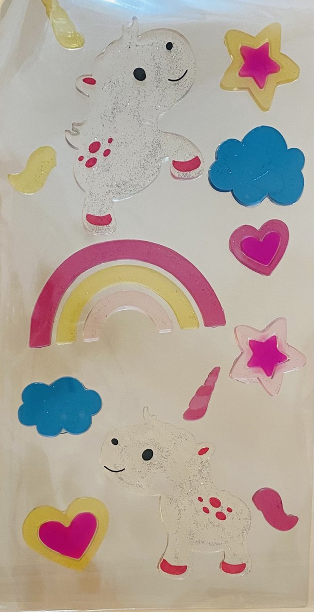 Eenhoorn raamsticker- Gel stickers - unicorn| herbruikbare raamstickers - 3jaar+